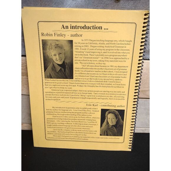 The Great World Authors Analytical Grammar 2009 by Robin Finley - Picture 2 of 2